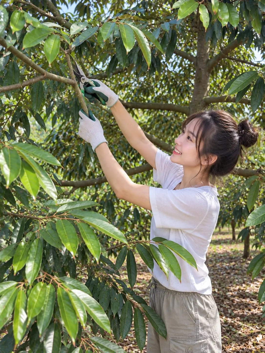 Cắt tỉa cành sầu riêng sau thu hoạch