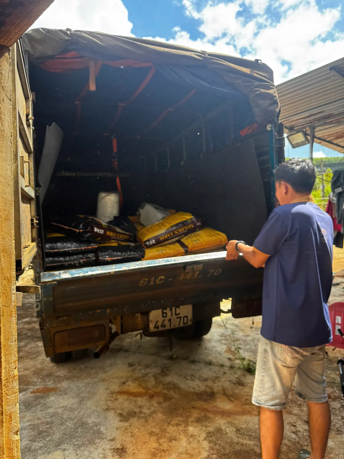 Chuyến xe phân bón về vườn lúc hoàng hôn 🚚 (ảnh 2)